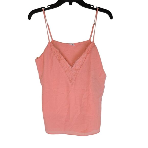 Melrose & Market Coral Amber Lace Trim V-Neck Camisole Tank Top S - Picture 2 of 5